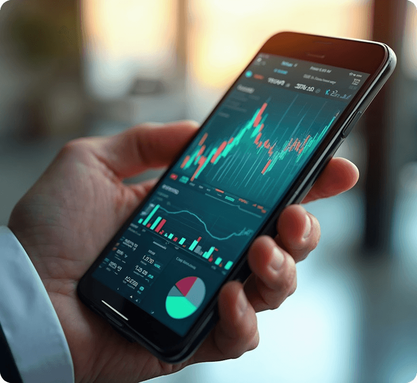 CryptoHub phone screen